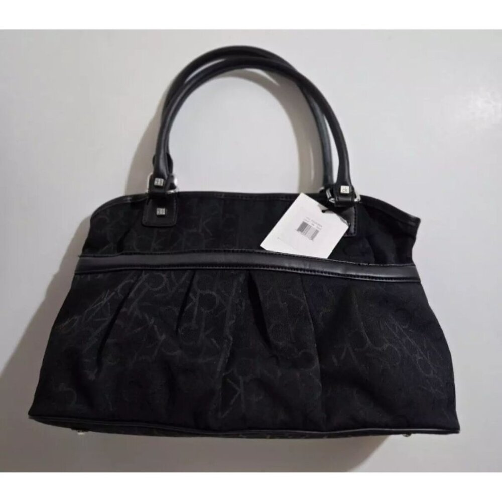 Calvin Klein Purse Handbag Signature Logo Monogram Black NEW